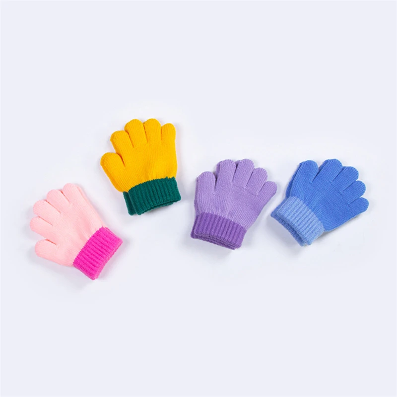 Glove Children Magic Glove Girl Boy Kid Stretchy Knitted Winter Warm Full Finger Gloves Children's Figure Skating Gloves 1 Pair
