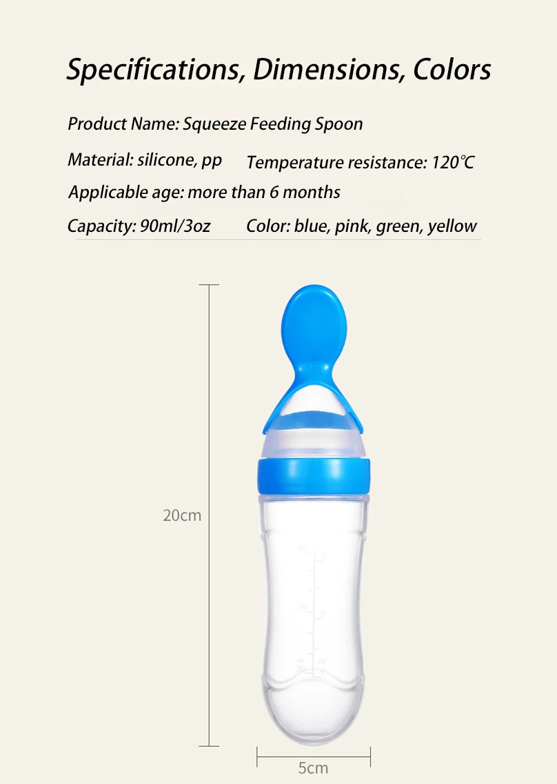Baby Feeding Bottle Spoon Milk Bottle Baby Training Feeder Food Supplement Food feed Spoon BPA Free