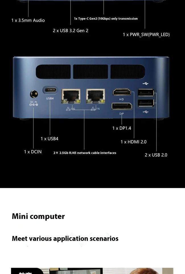 SZBOX S78 Ryzen 7 7840HS/8845HS MINI PC Windows 11 Pro DDR5 32GB