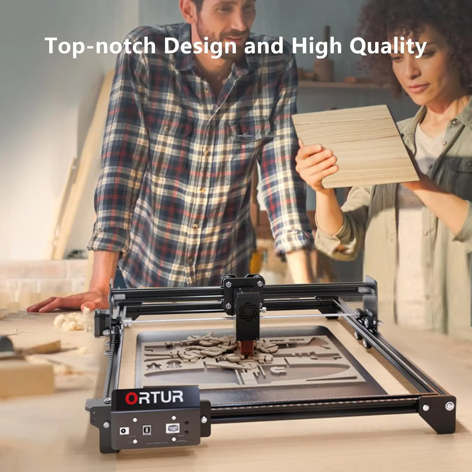 ORTUR Laser Master 2 S2 LU2-10A Laser Engraver Laser, 10000mW Engraving Cutting Machine, Class 4 High Accuracy Laser Cutter, DIY