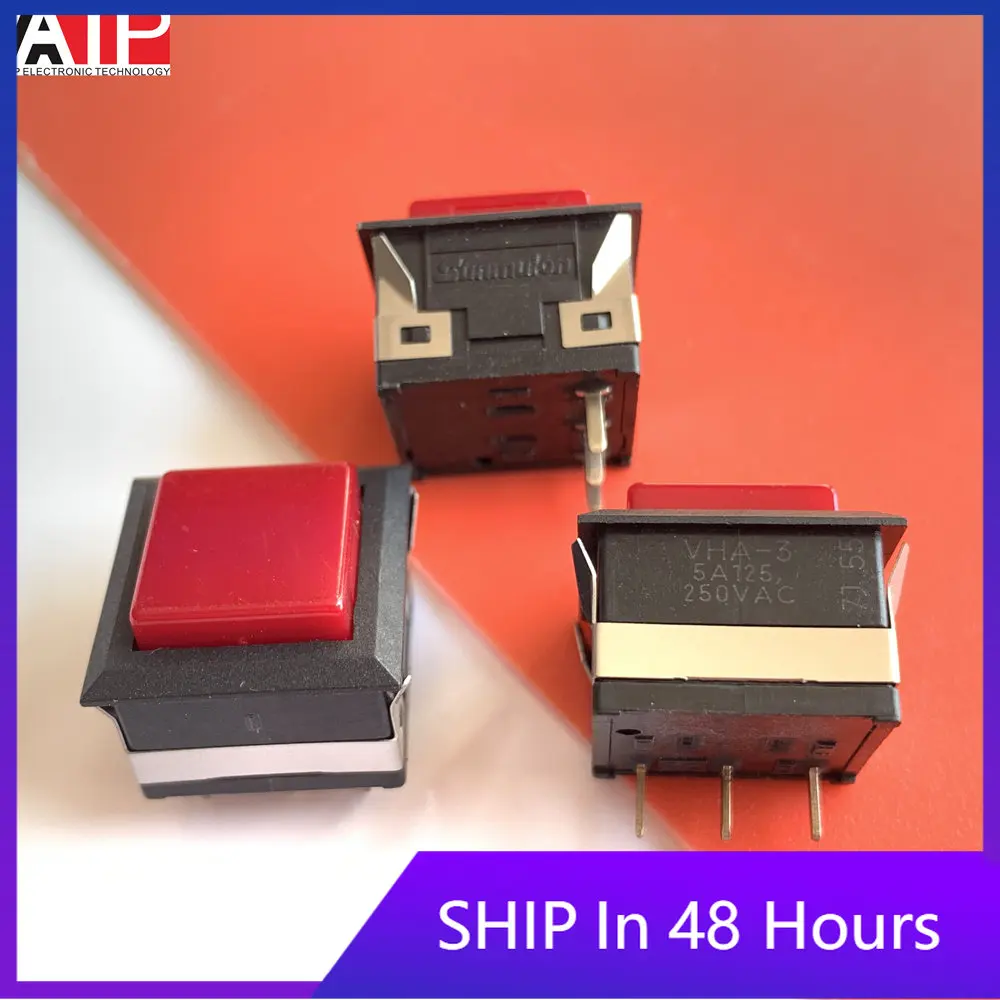 1 Pz Originale Importato Spot Vha-3 Pulsante Autobloccante Interruttore Quadrato 3 Piedi Copertura Rossa Benvenuto Positivo