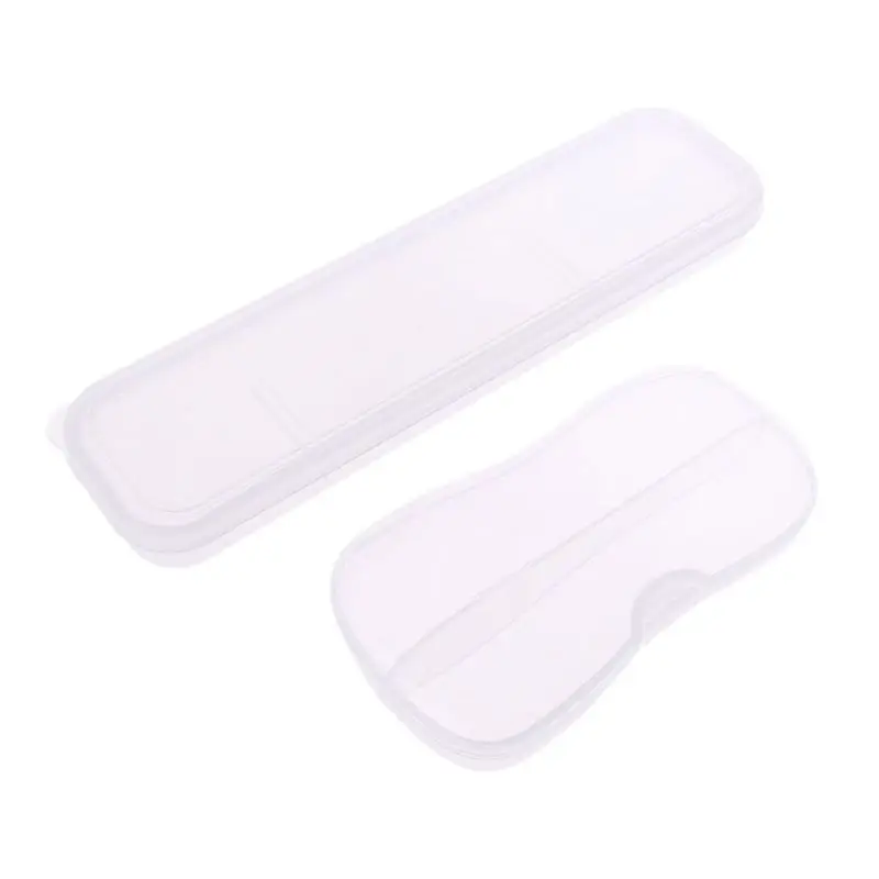 D0JA Portable Transparent Plastic Tableware Case Spoon Fork Storage Box Cutlery Organizer Travel mini storage boxes