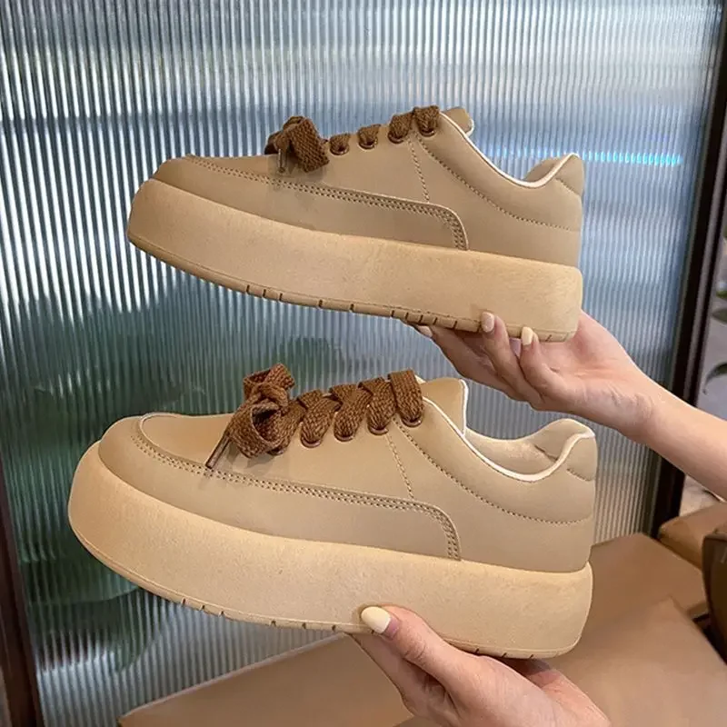 2023 New Style Spring Autumn New Thick-soled Students Casual  Sports Trend Sneakers Tennis Flat Platform Zapatillas De Deporte