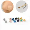 1PC Titanium Steel Ear Tragus Cartilage Helix Daith Piercing Stud Earrings for Women Star Moon Labret Piercing Lip Nose Ring 16G 4