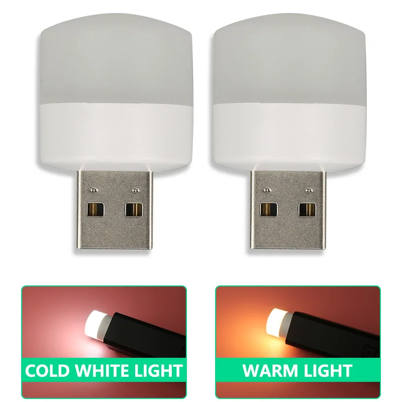 1PC USB LED Plug Lamp Super Bright Eye Protection USB Book Lighting Computer Mobile Power Charging Small LED Night Light