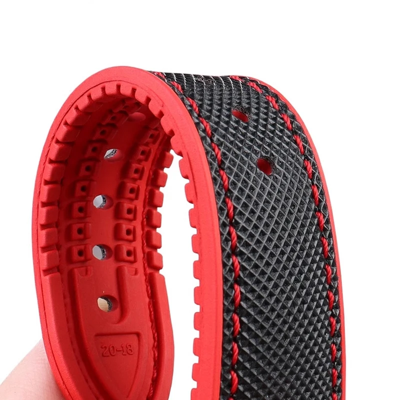 Enhanced Hybrid Fluoro Rubber Canvas Nylon Watch Strap