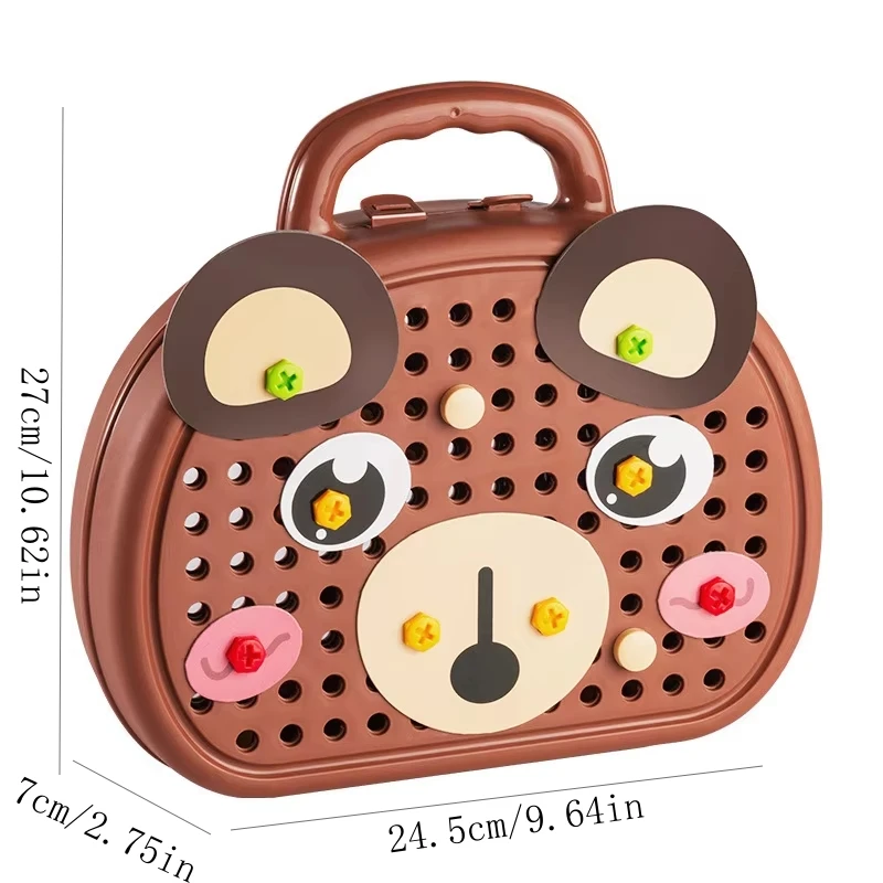 Children Electric Drill Toolbox Driller Games Tool Toy for Boys 4-6 Years Old Montessori Screw Puzzle Kid Pretend Play Toys Gift 6