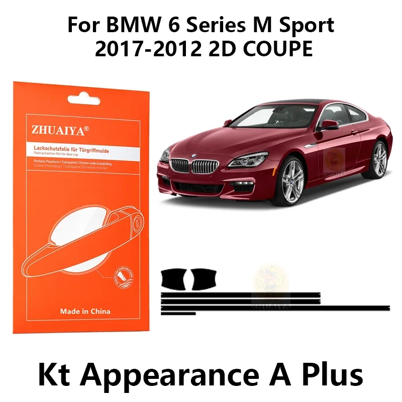 

Защитная пленка ZHUAIYA для красок дверных ручек, защитная пленка из ТПУ для BMW 6 серии M Sport2017-2012 2D COUPE