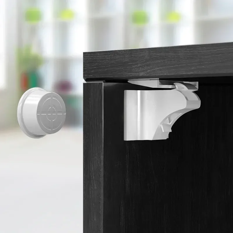 Protective Magnetic Safety Lock Invisible Child Baby Anti-pinch Hand Drawer Cabinet Latch Magnetic Lock Cabinet Door Lock
