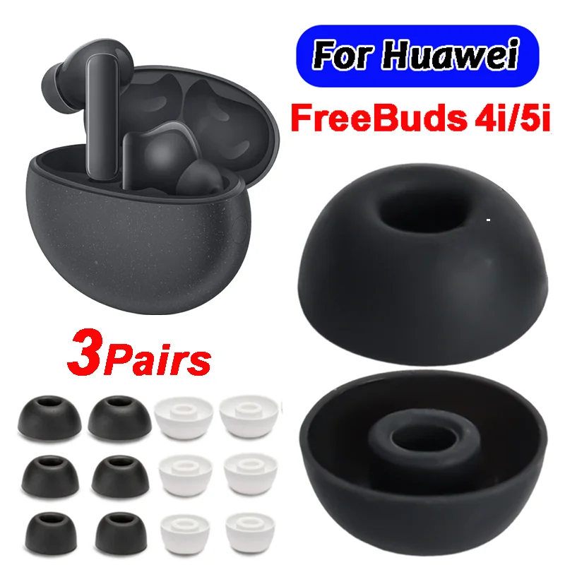 

1/3Pairs Silicone Replace Earplugs Sound Insulation Ear Tip For Huawei Freebuds 4i 5i Headphone Noise Reduction Ear Cushion Pads