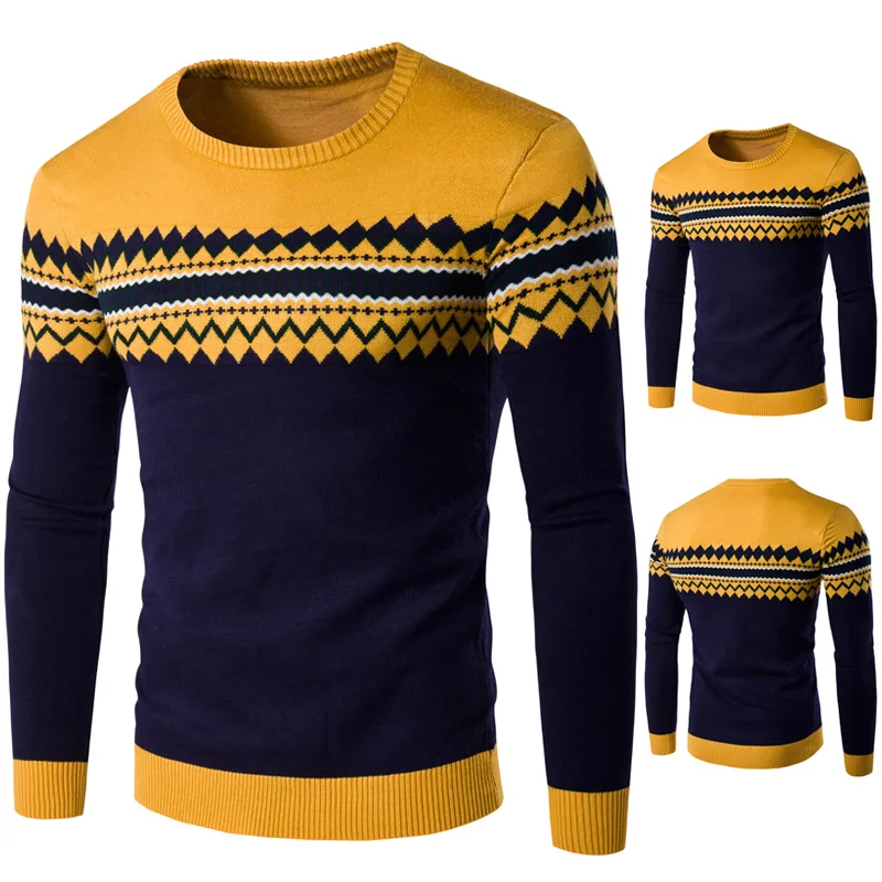 2021 Autumn Winter O Neck Pullover Christmas Fashion Men Knitted Sweater Slim Fit Pull Homme Jersey Hombre Men Sweaters Knitwear