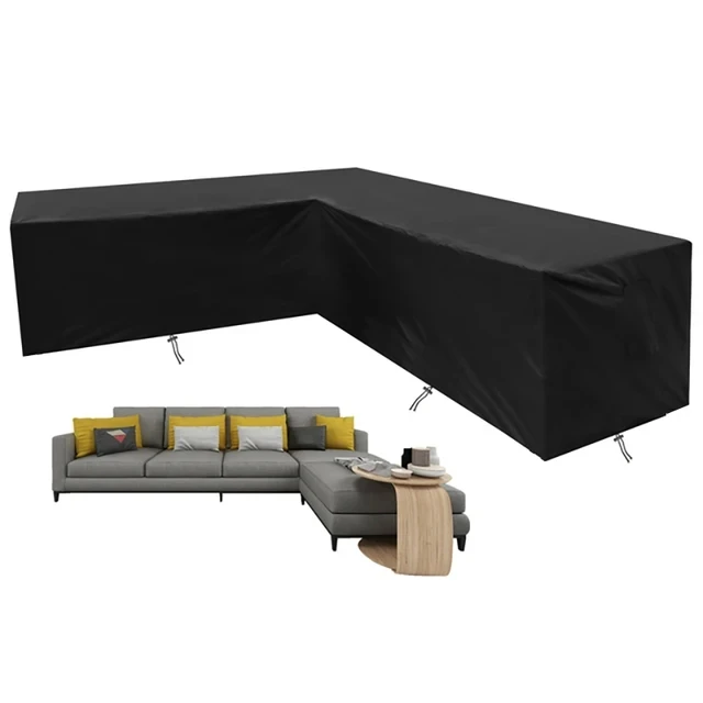 Durable L-Shaped Outdoor Sofa Cover - Waterproof, Dustproof, UV-Resistant