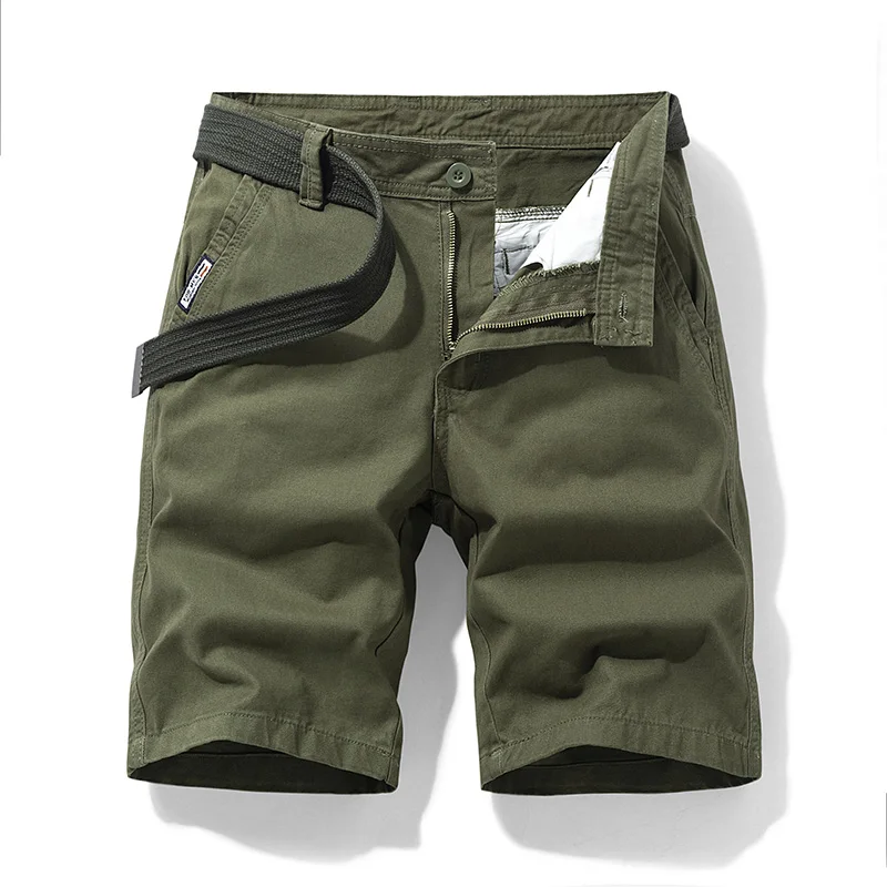 Cotton Shorts Men Summer 100% Cotton Solid Casual Business Social Bermudas Loose Jogging Shorts