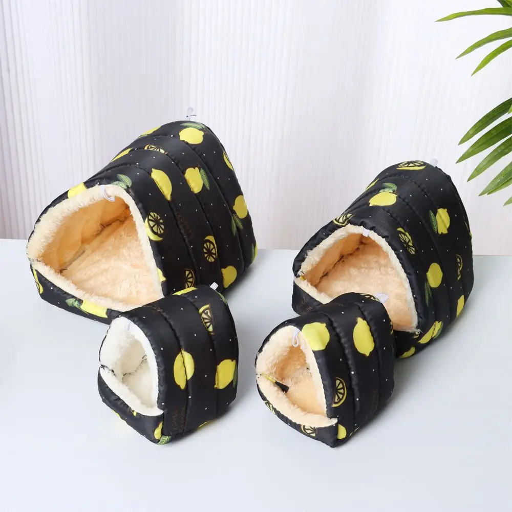 Niedlicher Mini-Käfig für den Winter, bequemes kleines Tier-Schlafbett, Meerschweinchen-Nest, Hamsterhaus, warme Matte – Detail 4