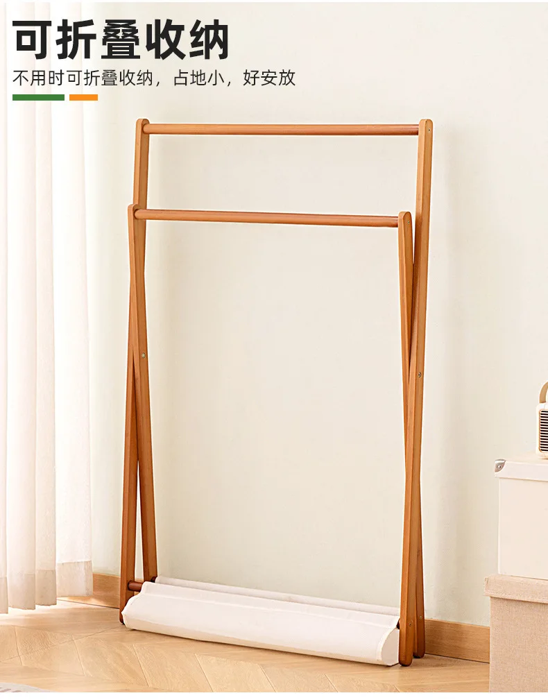 Coat Rack Floor-to-ceiling Household Hanger Floor Rack for Hanging Clothes Bedroom Vertical Pole Type Simple