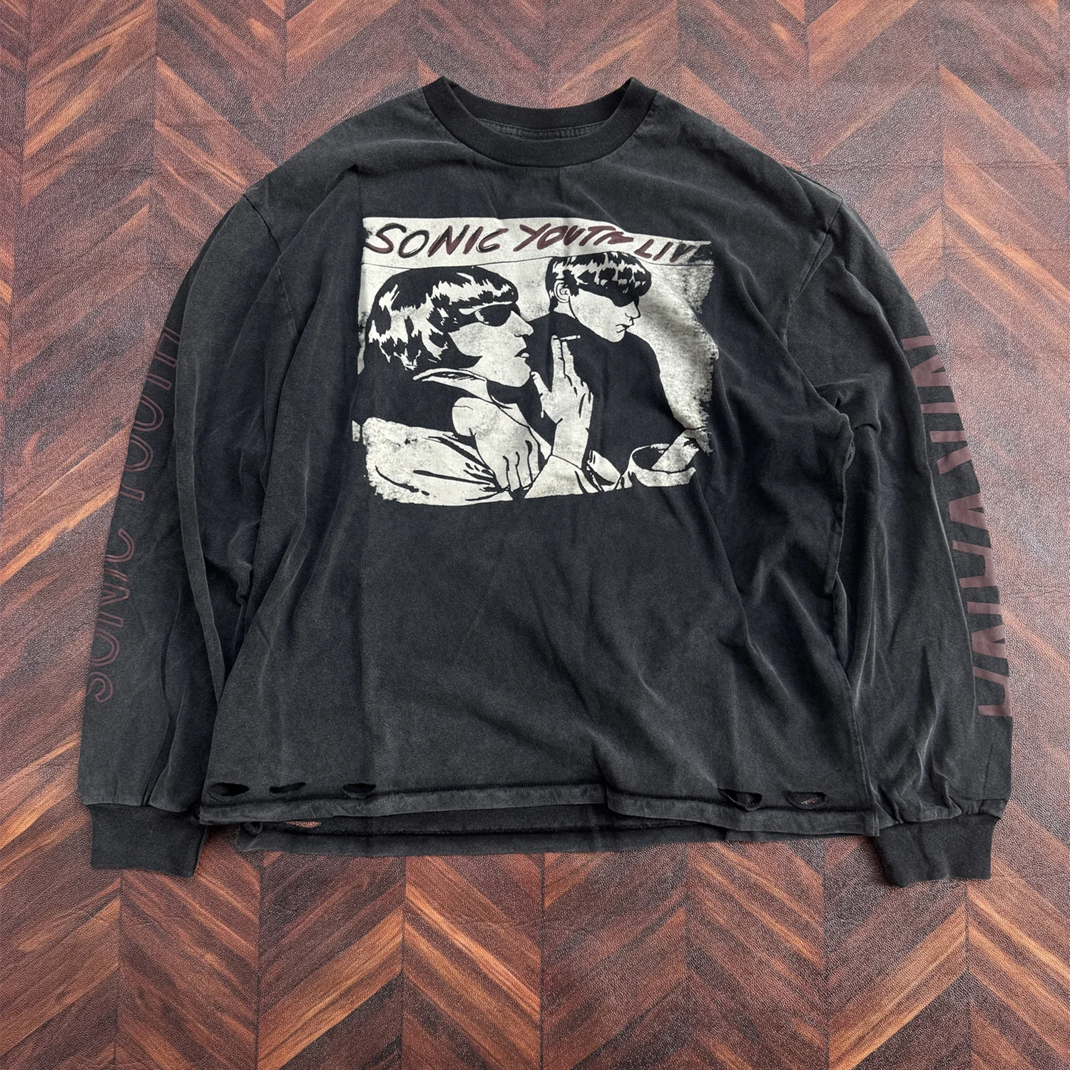 1990 Tour Tee Streetwear Vintage Langarm Herbst Charakter Avatar Print Winter Casual Oversize Tops T-Shirt für Herren Unisex