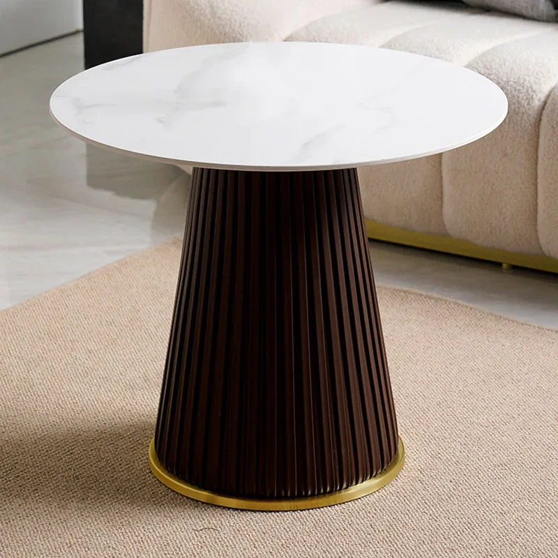

Modern Round Coffee Table Living Room Center Marble Couch Nordic Coffee Lounge Table Metal Low Luxury Mesa Auxiliar Furniture