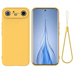 Ultra - Thin Silicone Lanyard Case - Soft, Skin - Feel, Anti - Fall Cover for Tecno Spark Slim (Yellow)