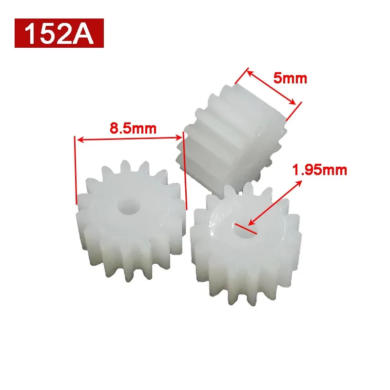 152A 0.5M Spur Gears Modulus 0.5 15 Teeth 2mm Hole Plastic Gear Motor Tooth Toy Parts 152.5A motor gear transmission gear