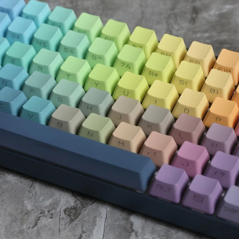 Gmk Aurora Keycaps Pbt Dye Subbed Side Backlit Key Caps Perfil Oem Keycap Gradiente Colorido para Teclado mx Switch Conjunto - Imagem 2