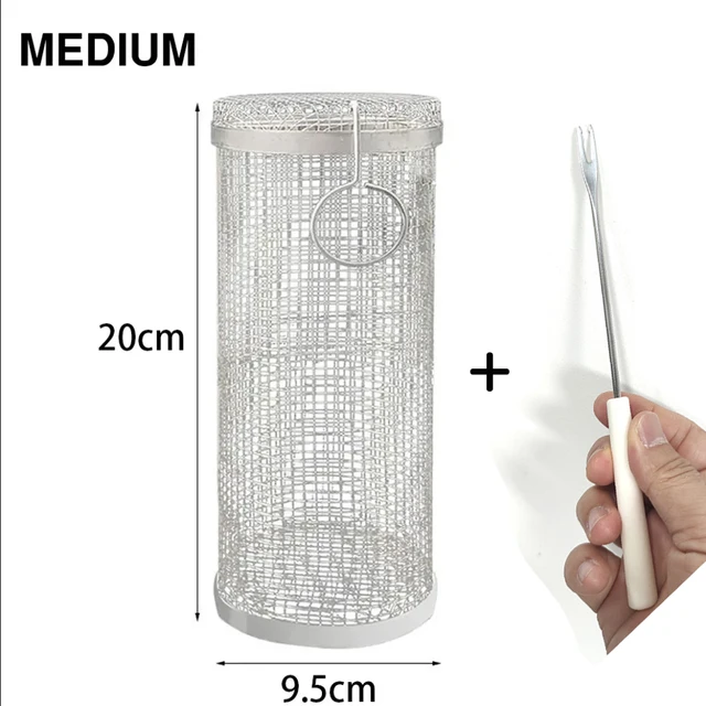 Cestello Per Barbecue Rotante - 2 Pezzi Per Grigliare Verdure E Carne - Foto 8