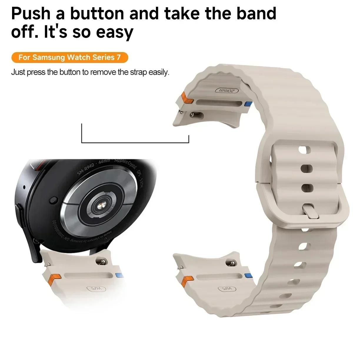 Original Silicone Band for Samsung Galaxy Watch 44mm