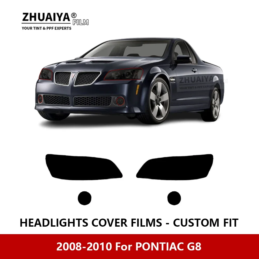 

For PONTIAC G8 2008-2010 Car Exterior Headlight Anti-scratch PPF precut Protective film Repair film Car stickers Accessories