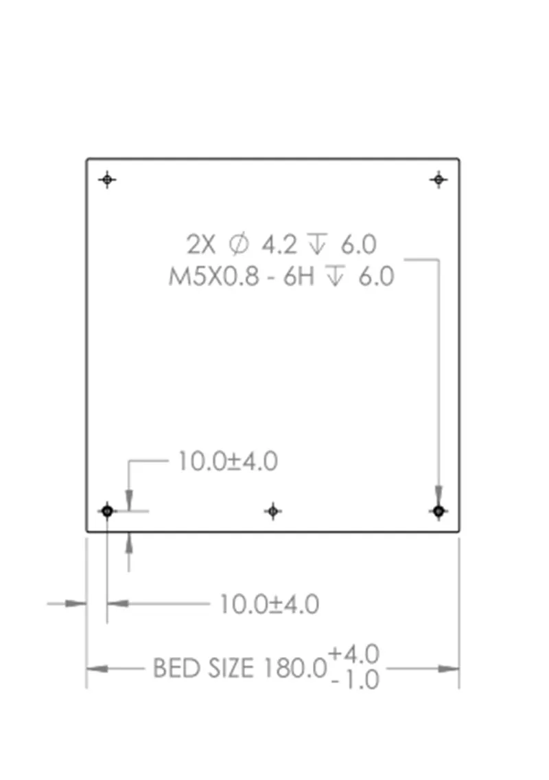 Funssor Anexo k3 Impressora 3d Cama Aquecida Ímã Pei Folha Silicone Almofada Mic6 Placa de Liga Alumínio Kit180 mm - Imagem 5