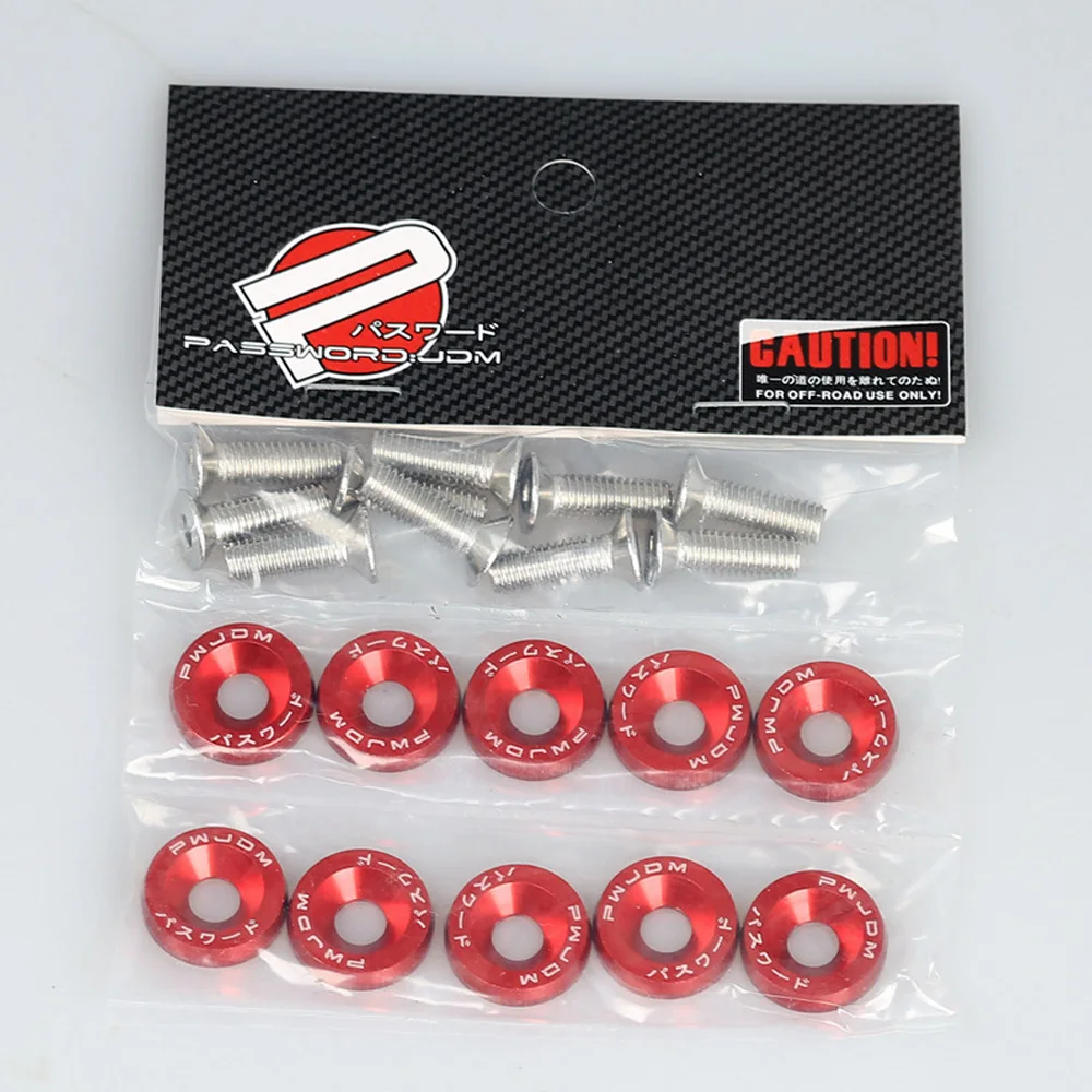 10 Pcs/Pack Auto Fender Washers and Bolt For Honda Civic Integra RSX EK EG DC