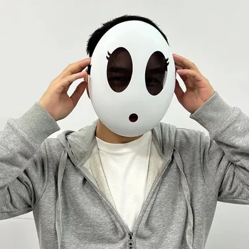 Gioco Bros Shy Guy Maschera Cosplay Divertente Unisex Adlut Maschere in plastica Halloween Carnevale Festa Costume Puntelli Mascherata Cartoon Chara