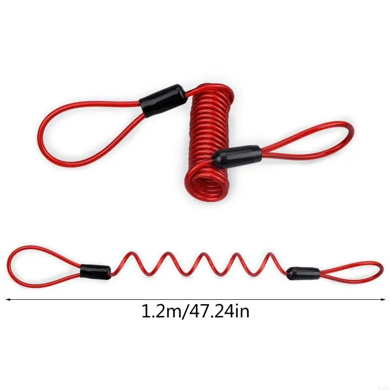 D5BE Safety Motorcycle Bike Anti-theft Wheel Disc Brake Lock Padlock Waterproof Loud for Road Cycling Rotor with Steel Wire