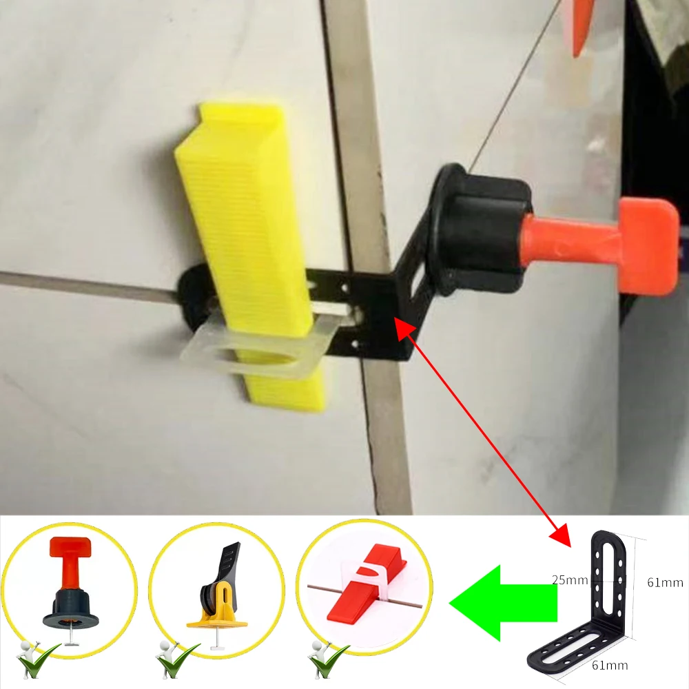 5-25Pcs Tile Leveling System Clips Male Angle For Floor Wall Ceramic Leveler Spacers Locater Adjuster Laying Construction Tools tile spacers tile leveling clips tile leveling tools
