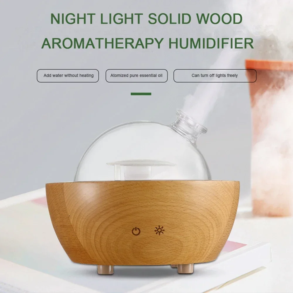 200ml Aroma Humidifier Diffuser Wood Air Purification Aromatherapy Essential Oil Atomizer Mist 7 Colors for Home Office Room 2