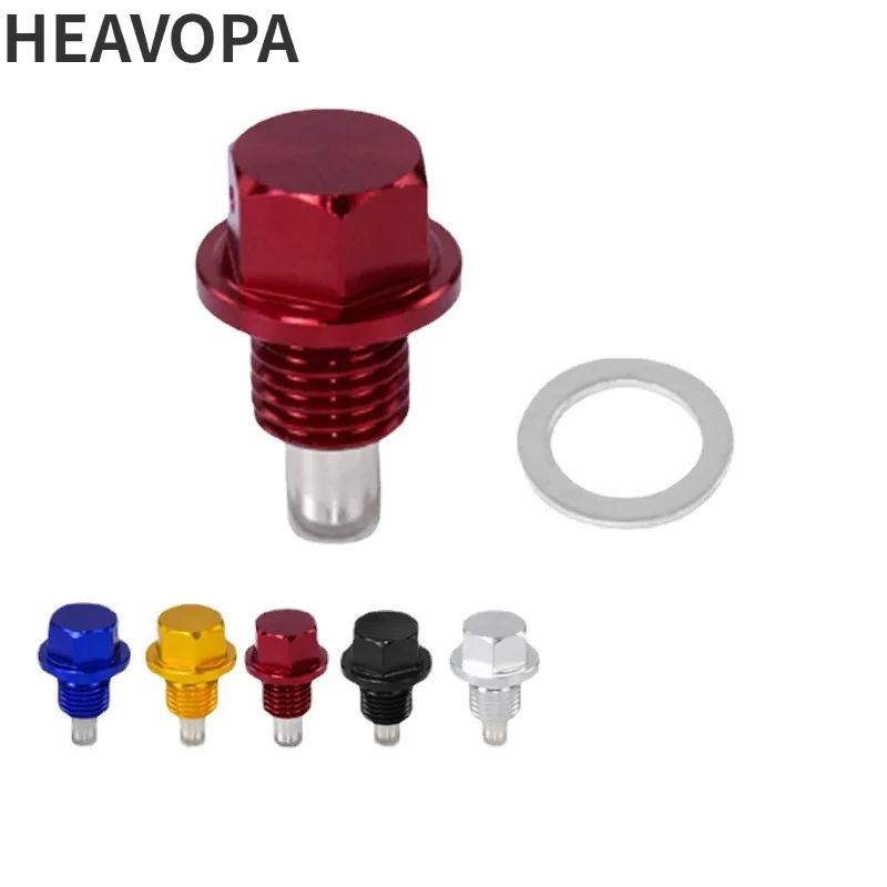 M14 x1.5 Magnetic Oil Drain Plug Aluminum CNC Craft with Drain Bolt Crush Washer Replacement for Honda Accord Civic CR-V Odyssey