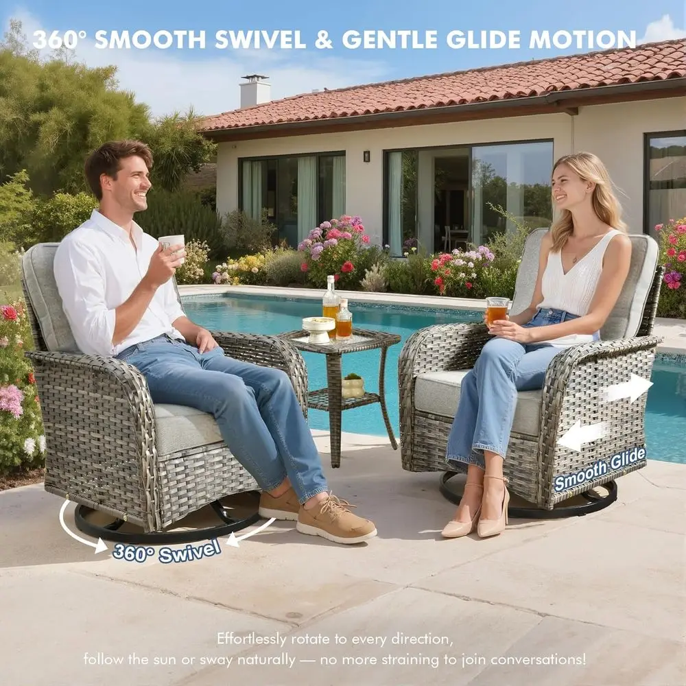 5-Piece Gray Outdoor Patio Furniture Set 4