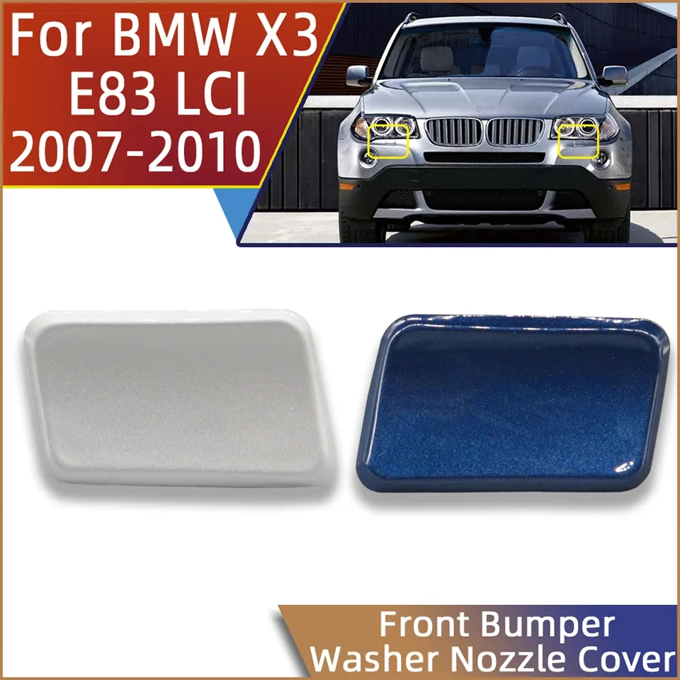 For BMW X3 2007-2010 E83 LCI Headlight Washer Nozzle Cover Cap Cleaning Device Shell Painted 51110415735 51110415734 Car Headlight Washer Nozzle Cover