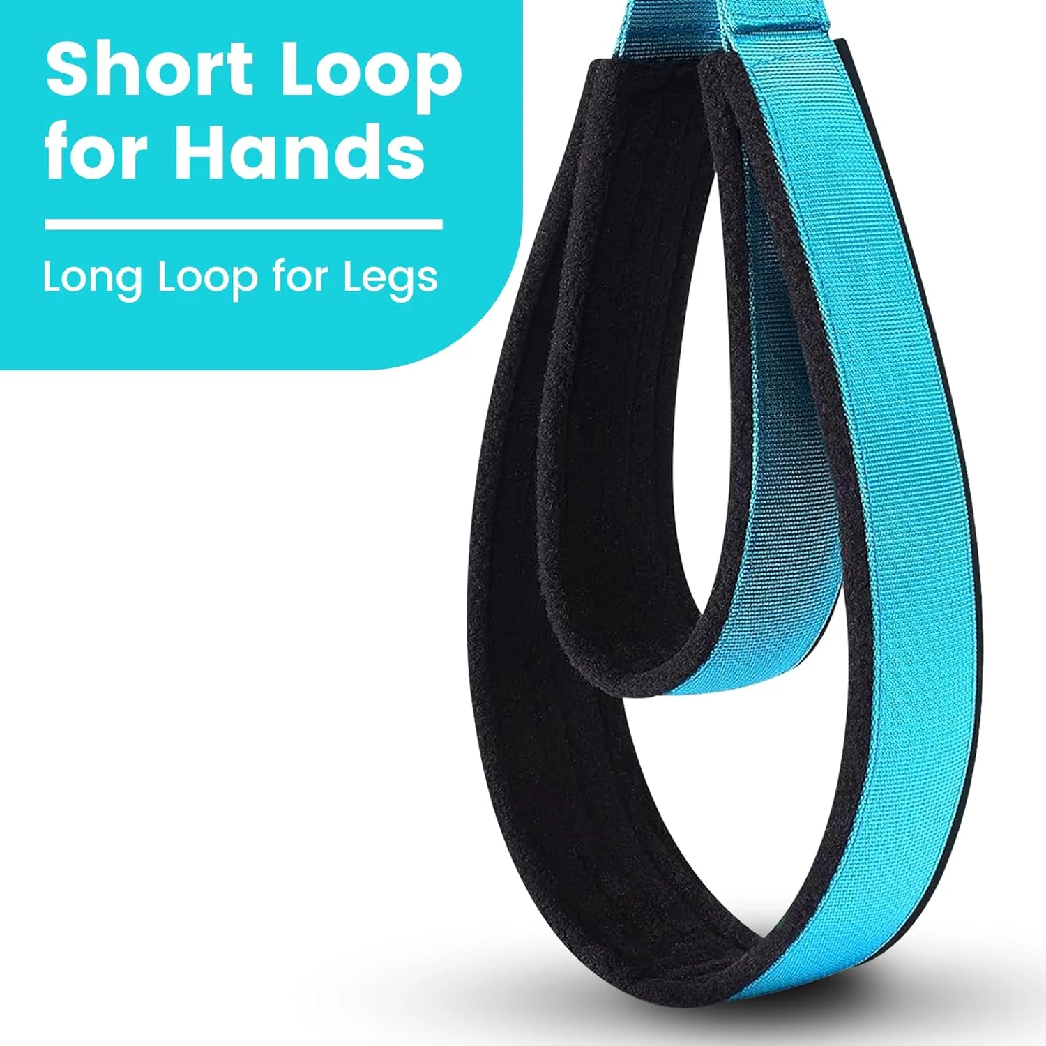 2PCS Enhanced Thickness Comfortable Double Loop Pilates Equipment with D-Ring-Ideal for Gym, Yoga, and Fitness Workouts
