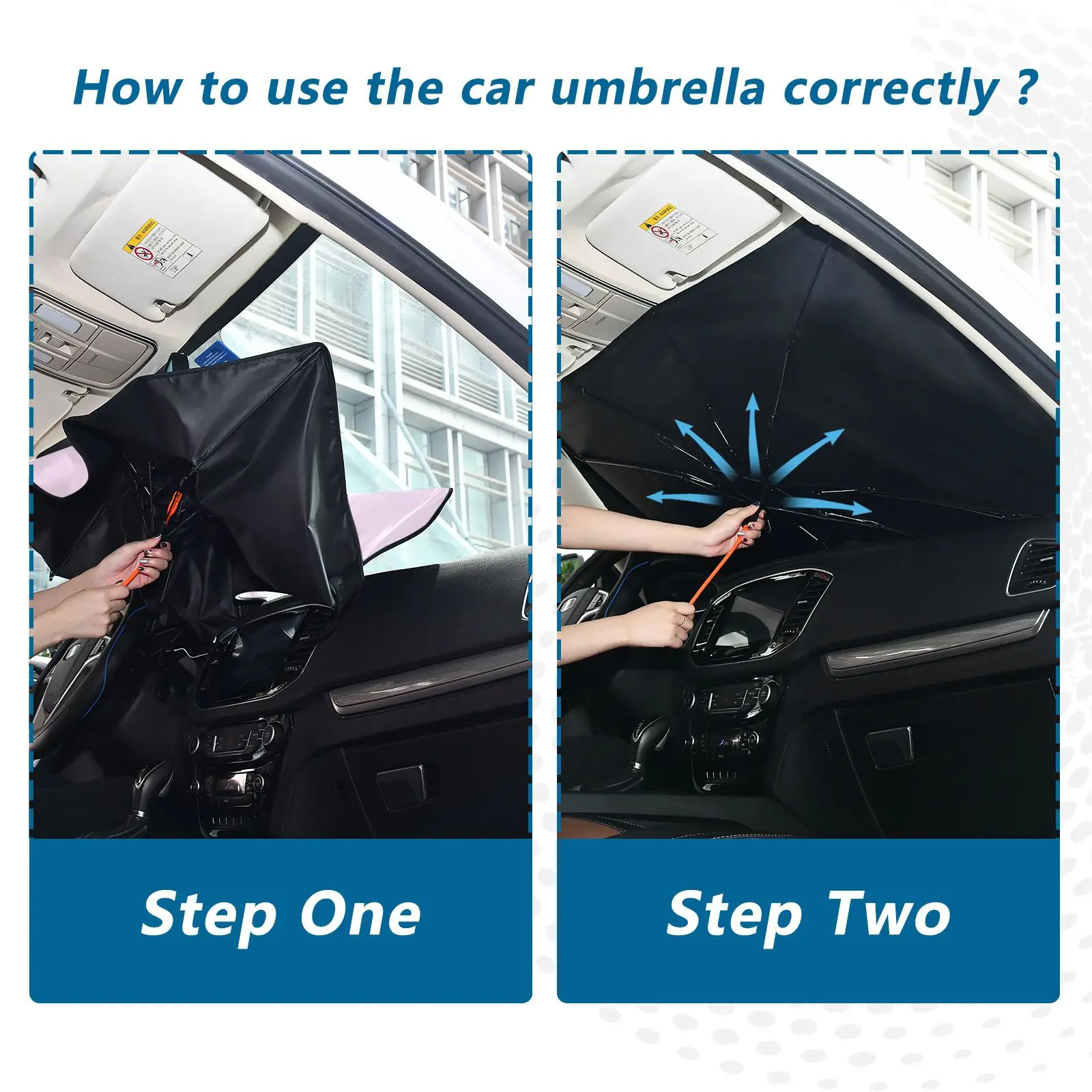 Custom Car parasol Car Windshield Cover UV Protection Sun Shade Front Window Interior Protection Folding umbrella New 2022