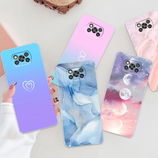 For Xiaomi POCO X3 Case poco X3 NFC Silicone TPU Clea Fashion Painted Soft  Phone Case