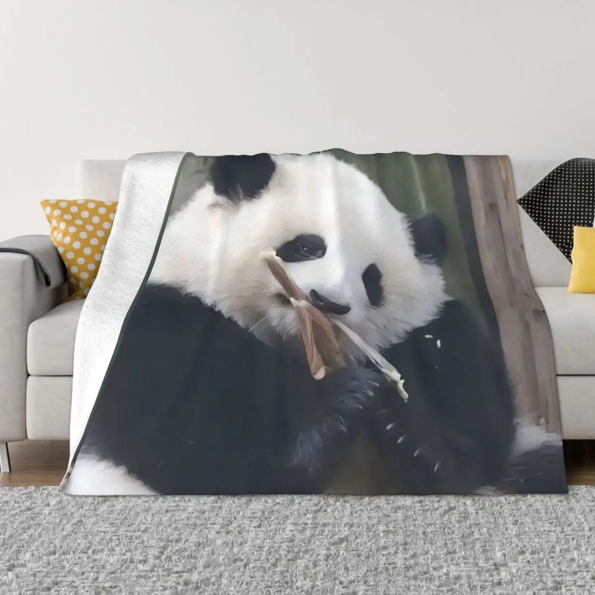 

Huahua Panda Animal Blanket Lightweight Breathable Hypoallergenic Throw Blankets for Durable Long-Lasting Home Decor