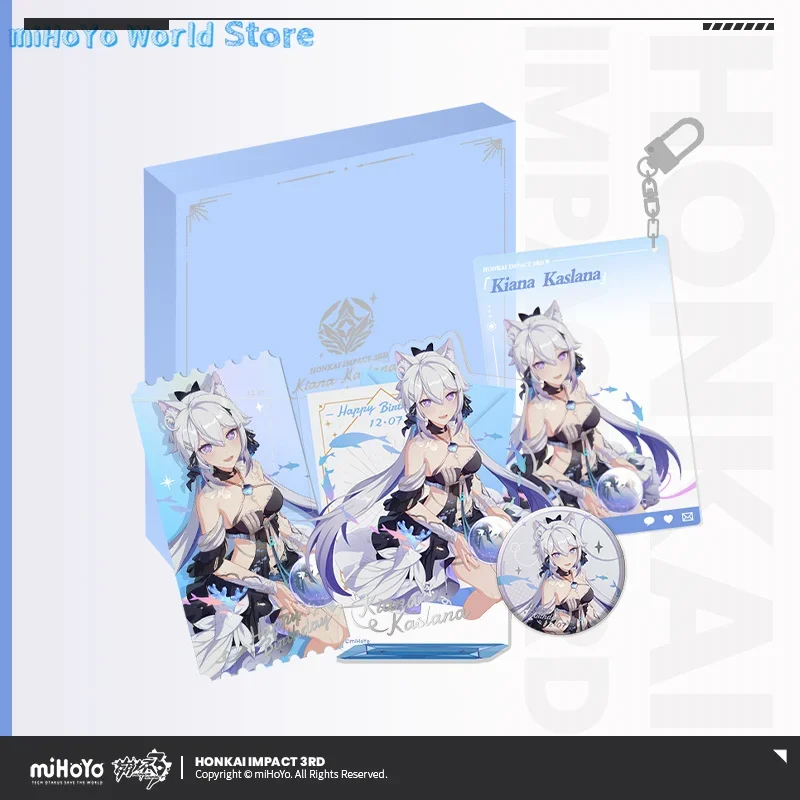 

MiHoYo официальный Honkai Impact 3 киана каслана 2023 день рождения памятная Подарочная коробка акриловый стоячий значок киана подарки на день рождения