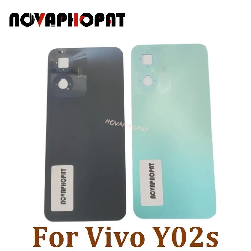 

Novaphopat For Vivo Y02s Battery Cover Back Rear Door Housing Case Back Cover Cases