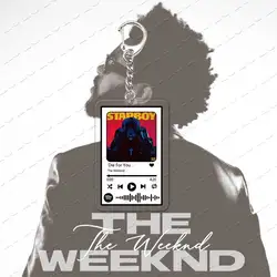 The Weeknd Music Playlist Acrylic Keychain - Starboy & Blinding Lights Fan Accessory Gift (Die For You)
