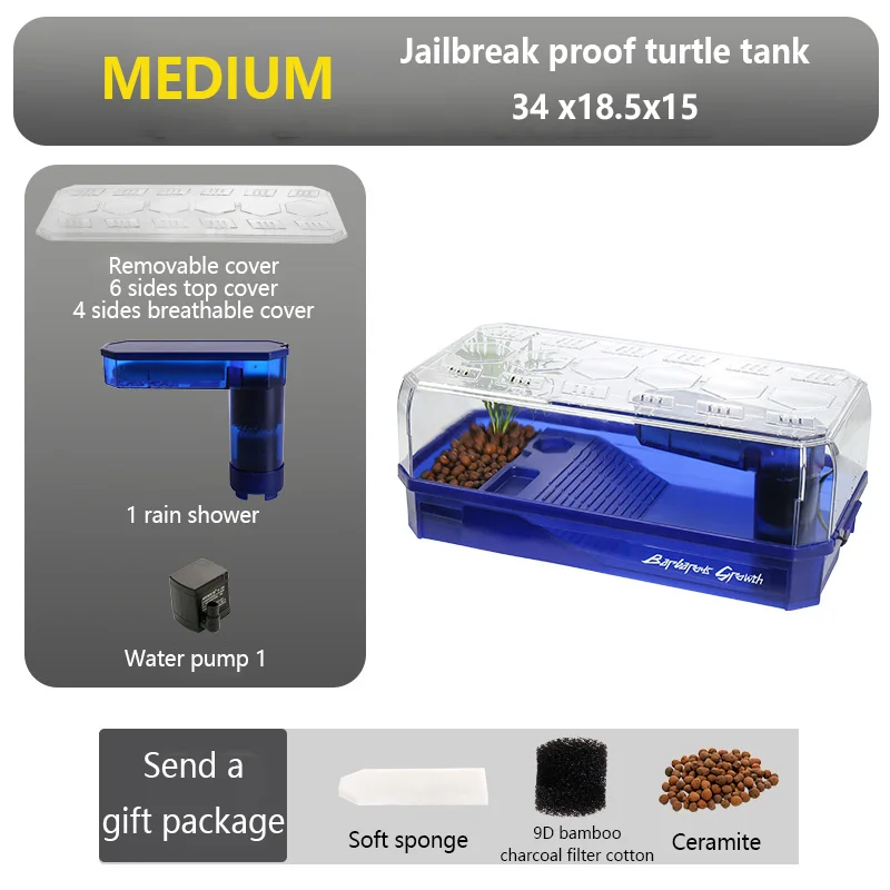 Curated visual reference: Visual Reference: Transparent Turtle Tank With Basking Breeding Areas