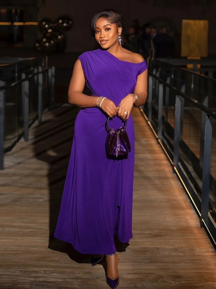 Wmstar Dress Women Wholesale New Solid Color Off The Shoulder Cinched Waist Black Dress for Woman Summer Luxury Dresses 2025