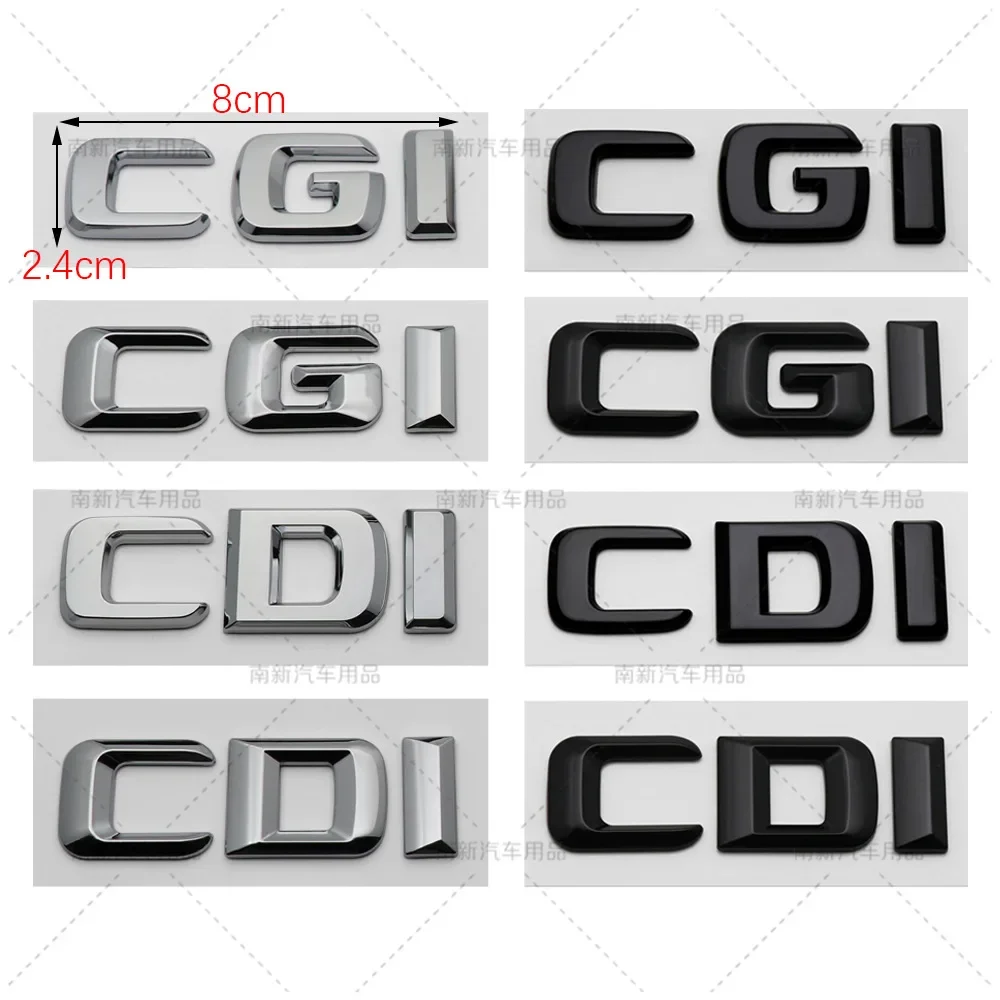 자동차 후면 트렁크 엠블럼 배지 스티커, 3D ABS CDI CGI 로고 글자, 메르세데스 C200 C260 GL350 W164 W203 W204 W205 W212 W213