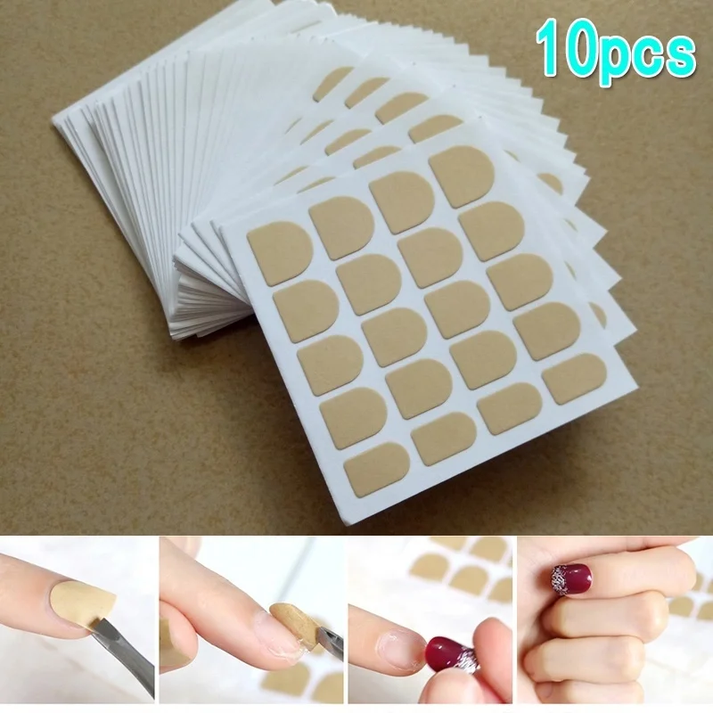 10SheetsetSelfadhesiveFalseNailsDoublesidedAdhesiveStickers
