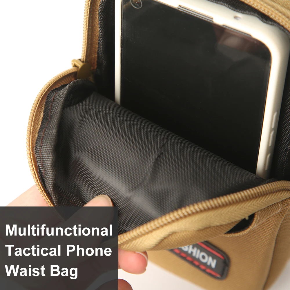 Nylon Tactical Bag Outdoor Molle Military Waist Cycling Men Phone Pouch Camping Hunting Tactical Waist Bag EDC Gear Purses