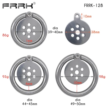 FRRK 38mm Super Small Male Chastity Device Micro Metal Cock Cage Strapon Penis Rings Lightweight BDSM Sex Toys Sexual Products 3