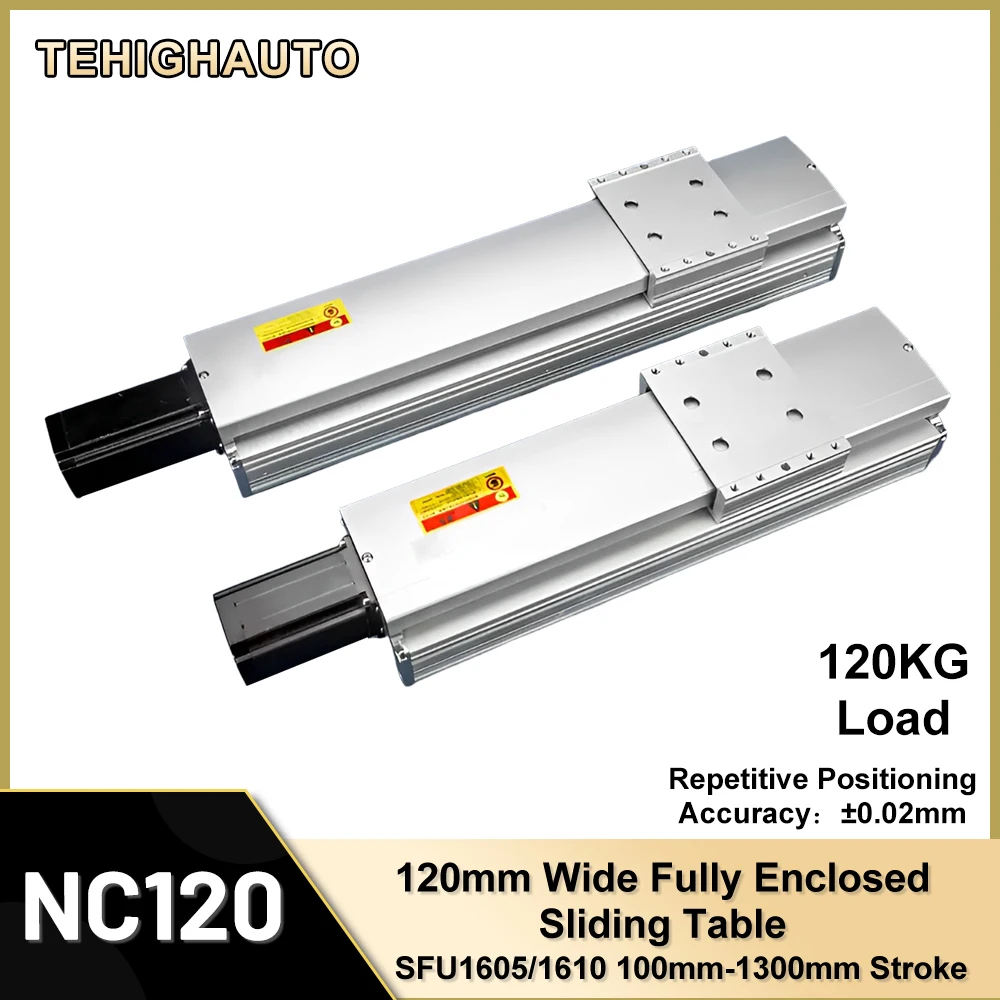 กว้าง 120 มม.XYZ Linear Rail Stage Clean Room ตารางเลื่อน 120 กก.Heavy Duty CNC สกรูบอล Actuator SFU1605/1610 2 * HGR15 1